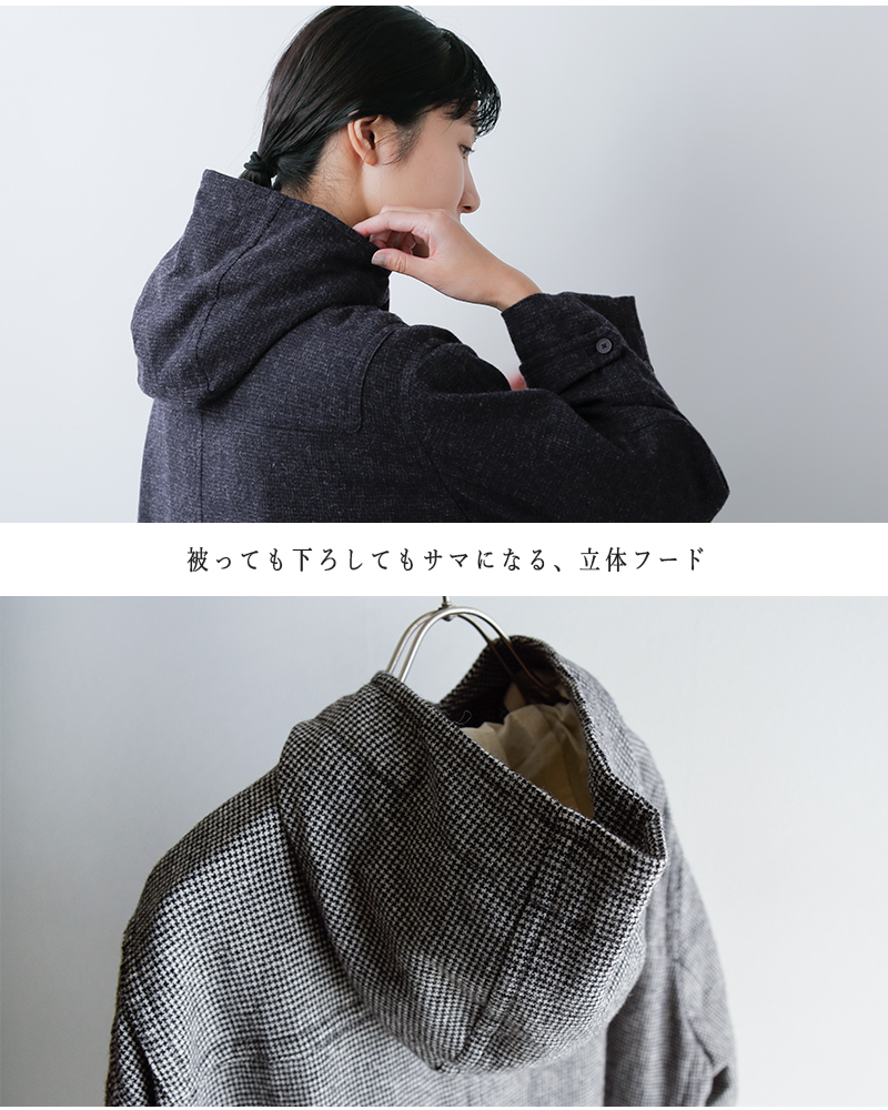 FIR MUM(フィル マム)ウール千鳥ダッフルコートsn-fr1401ct