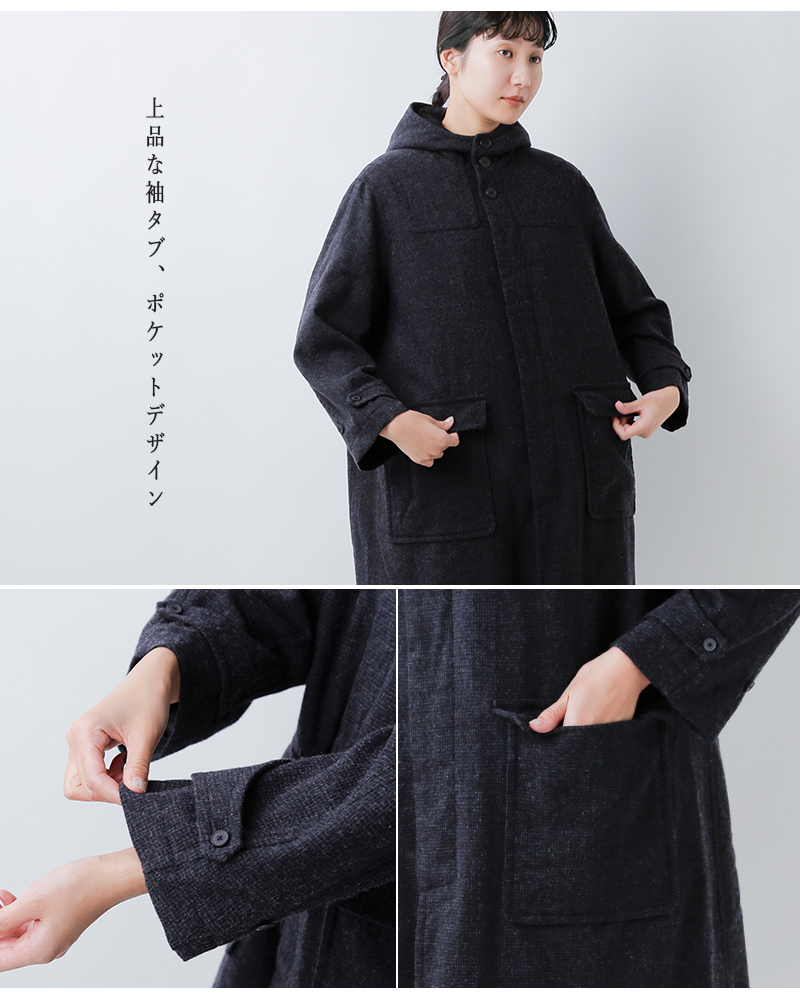 FIR MUM(フィル マム)ウール千鳥ダッフルコートsn-fr1401ct