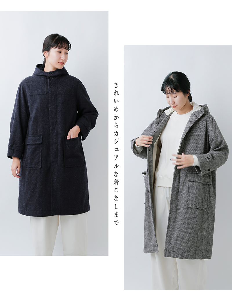 FIR MUM(フィル マム)ウール千鳥ダッフルコートsn-fr1401ct