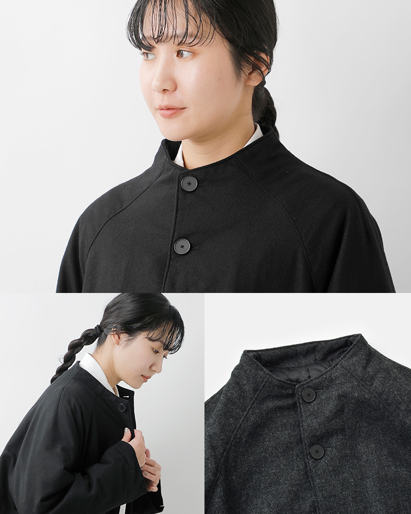 FIR MUM(フィル マム)ウールシーチングボトルネックラグランコートsn-fr1601ct