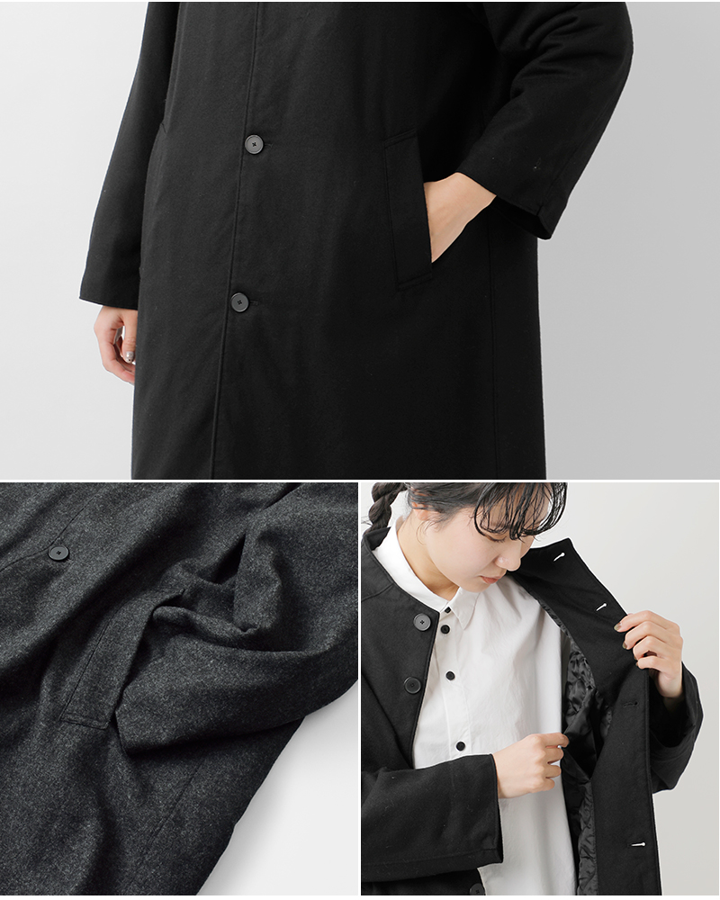 FIR MUM(フィル マム)ウールシーチングボトルネックラグランコートsn-fr1601ct