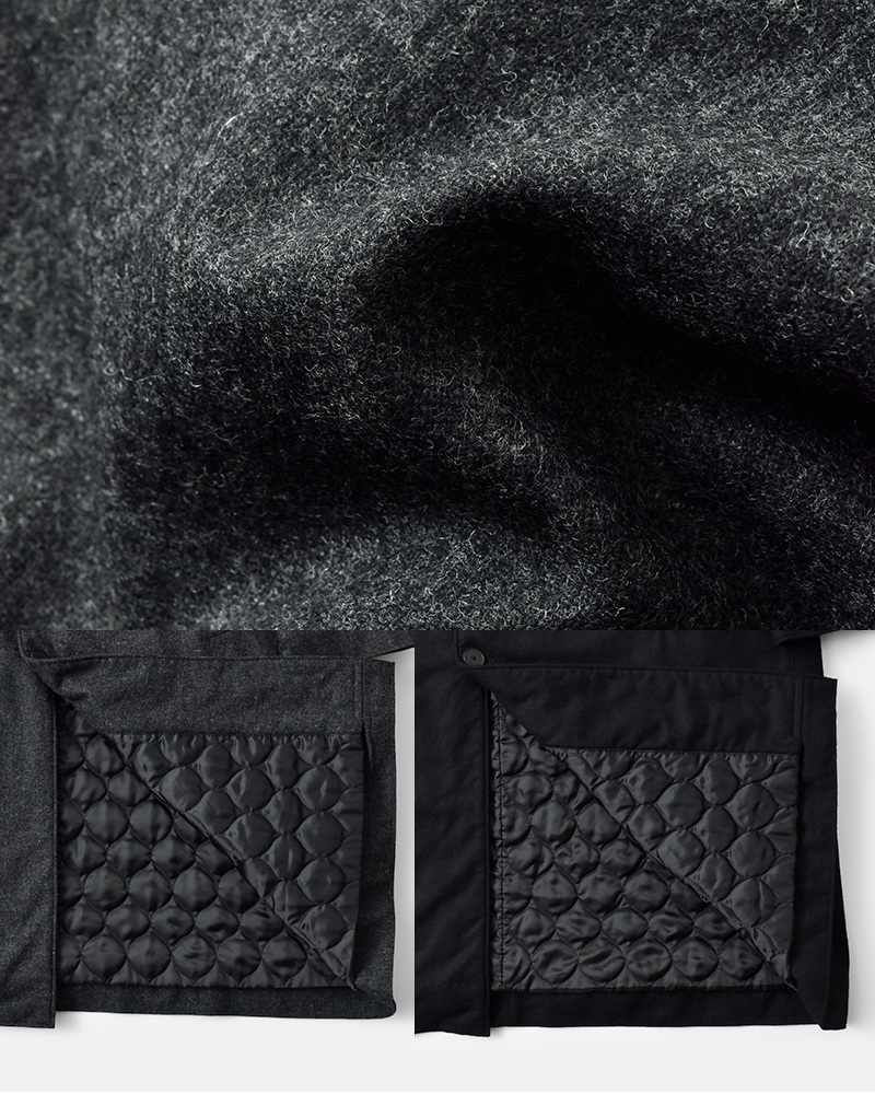 FIR MUM(フィル マム)ウールシーチングボトルネックラグランコートsn-fr1601ct