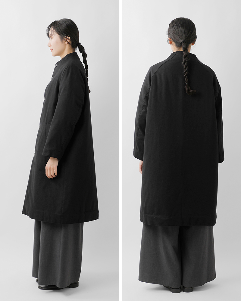 FIR MUM(フィル マム)ウールシーチングボトルネックラグランコートsn-fr1601ct