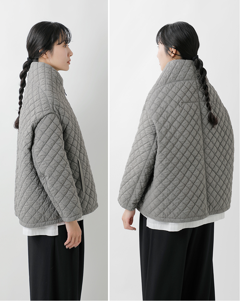 FIR MUM(フィル マム)再生ナイロンタフタシュリンクキルトブルゾンsn-fr1705bn