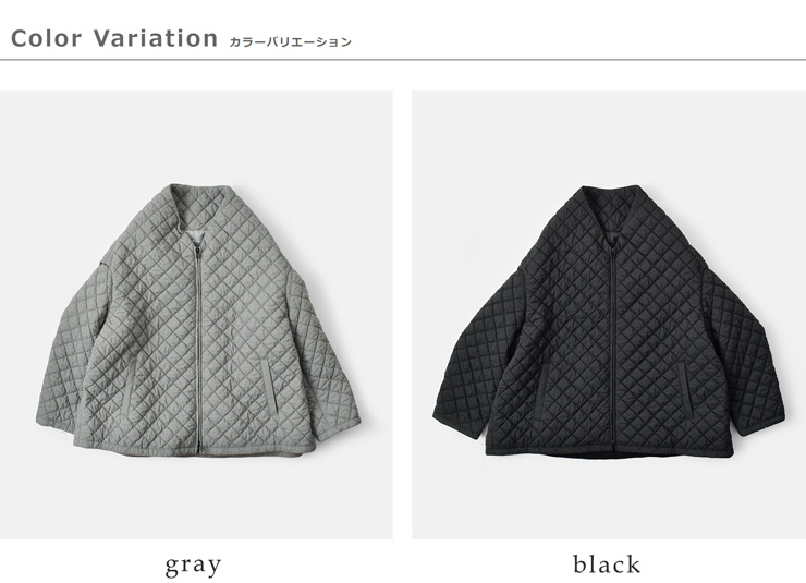 FIR MUM(フィル マム)再生ナイロンタフタシュリンクキルトブルゾンsn-fr1705bn