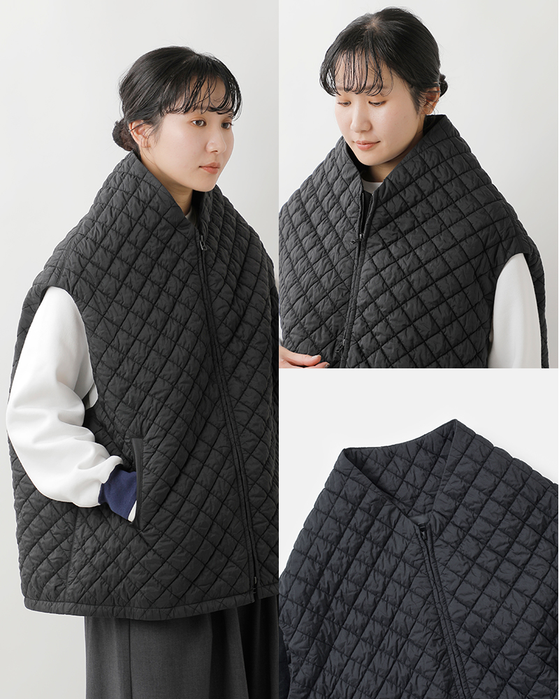 FIR MUM(フィル マム)再生ナイロンタフタシュリンクキルトベストsn-fr1706vt