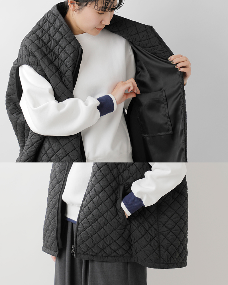 FIR MUM(フィル マム)再生ナイロンタフタシュリンクキルトベストsn-fr1706vt