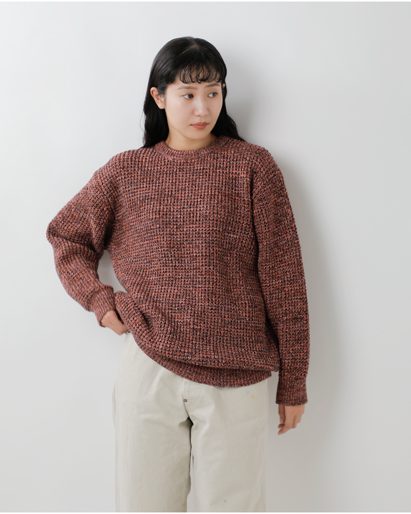 SUNNY SPORTS(サニースポーツ)ワッフルミックスクルーネックセーターsn23f006