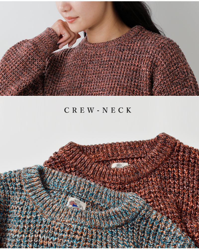 SUNNY SPORTS(サニースポーツ)ワッフルミックスクルーネックセーターsn23f006