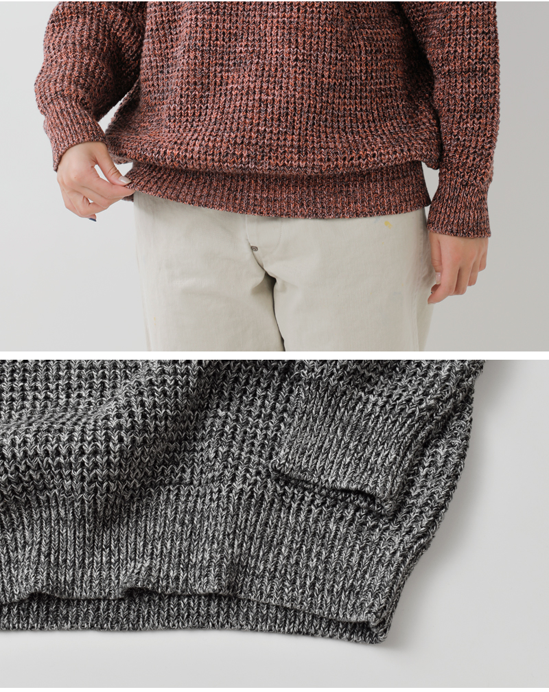 SUNNY SPORTS(サニースポーツ)ワッフルミックスクルーネックセーターsn23f006