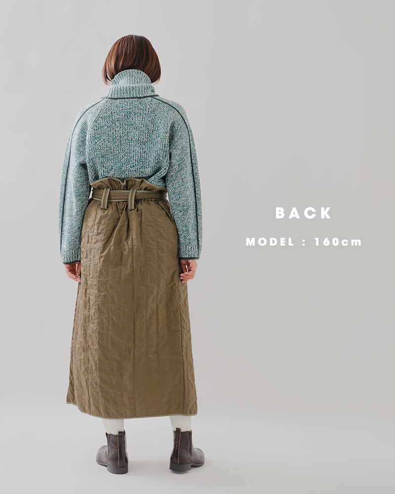 sneeuw(スニュウ)ウォッシュトキルティングスカートsnw32-08