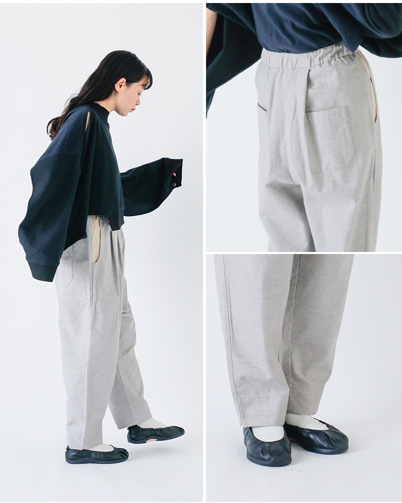 sneeuw(スニュウ)コットンタックドローパンツsnw32-15