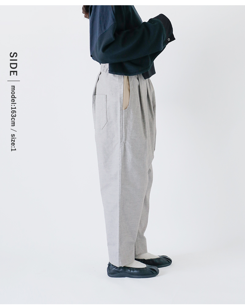 sneeuw(スニュウ)コットンタックドローパンツsnw32-15