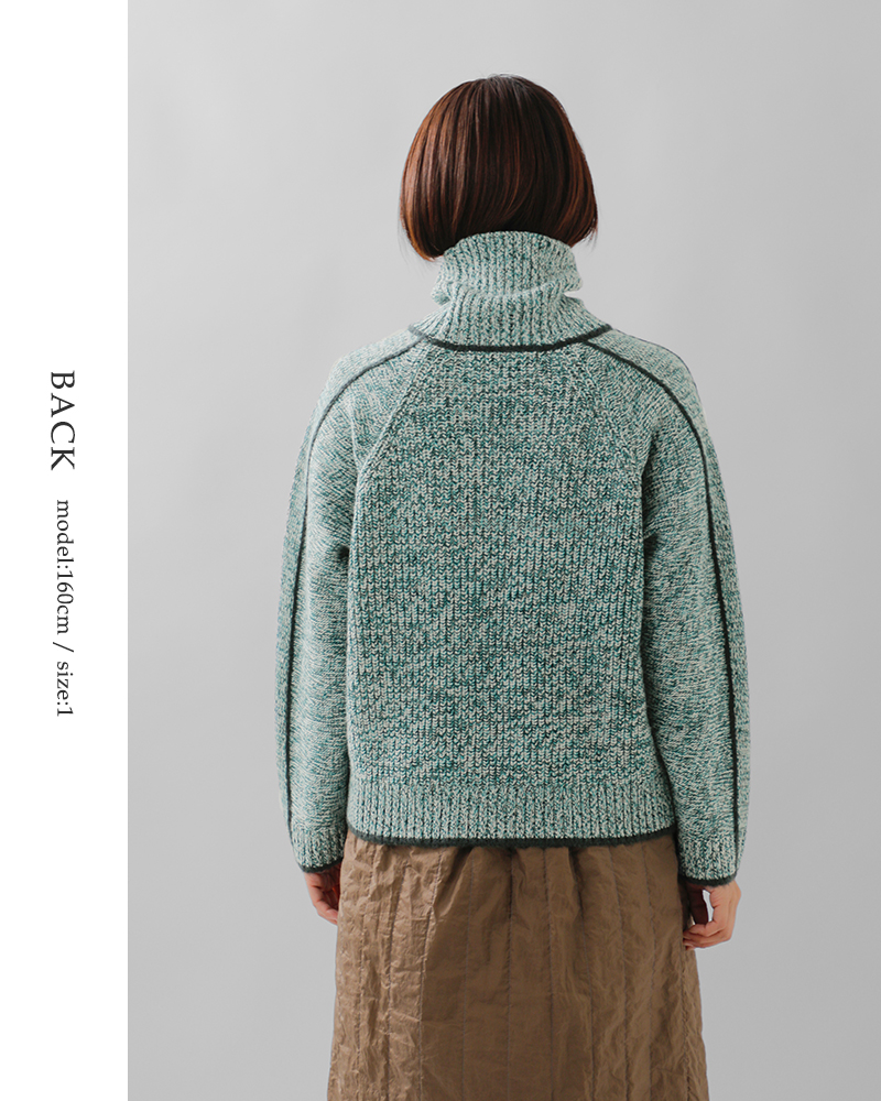 sneeuw(スニュウ)ラインタートルニットsnw32-19