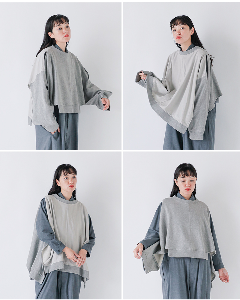 sneeuw(スニュウ)コットンシルクポスト4wayプルオーバーsnw32-23