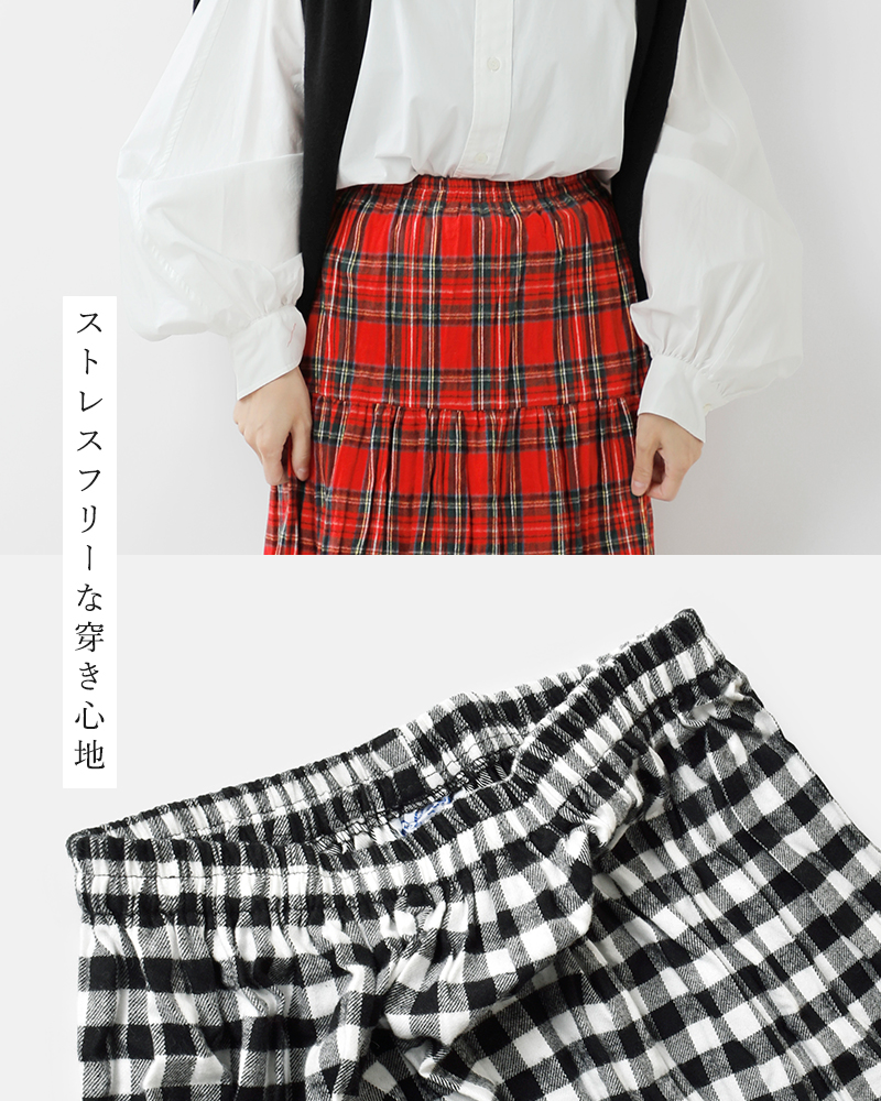 Rockmount(ロックマウント)コットンフランネルしわ加工ロングスカートsp9948