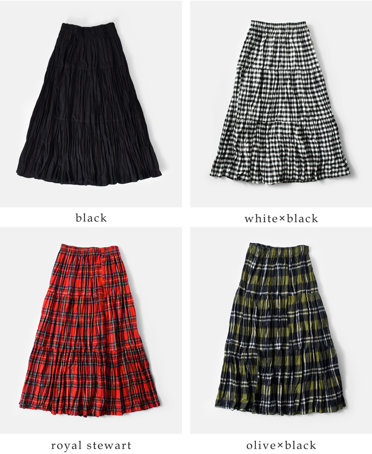 Rockmount(ロックマウント)コットンフランネルしわ加工ロングスカートsp9948