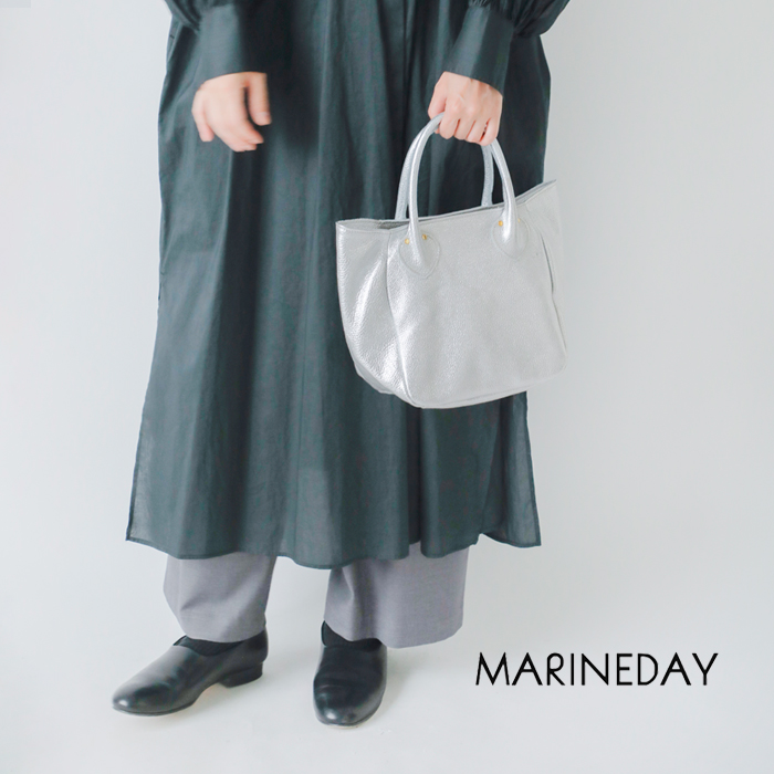 MARINE DAY(マリンデイ)カウレザーシルバー箔ハンドバッグ“SPECIALPLUM”special-plum