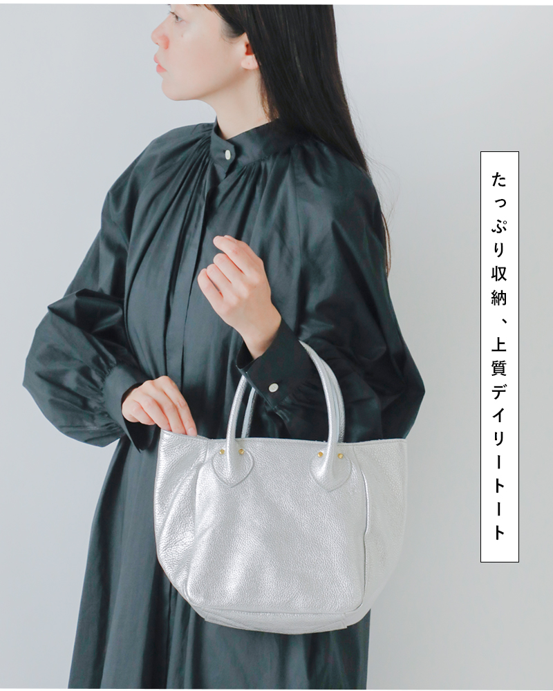 MARINE DAY(マリンデイ)カウレザーシルバー箔ハンドバッグ“SPECIALPLUM”special-plum