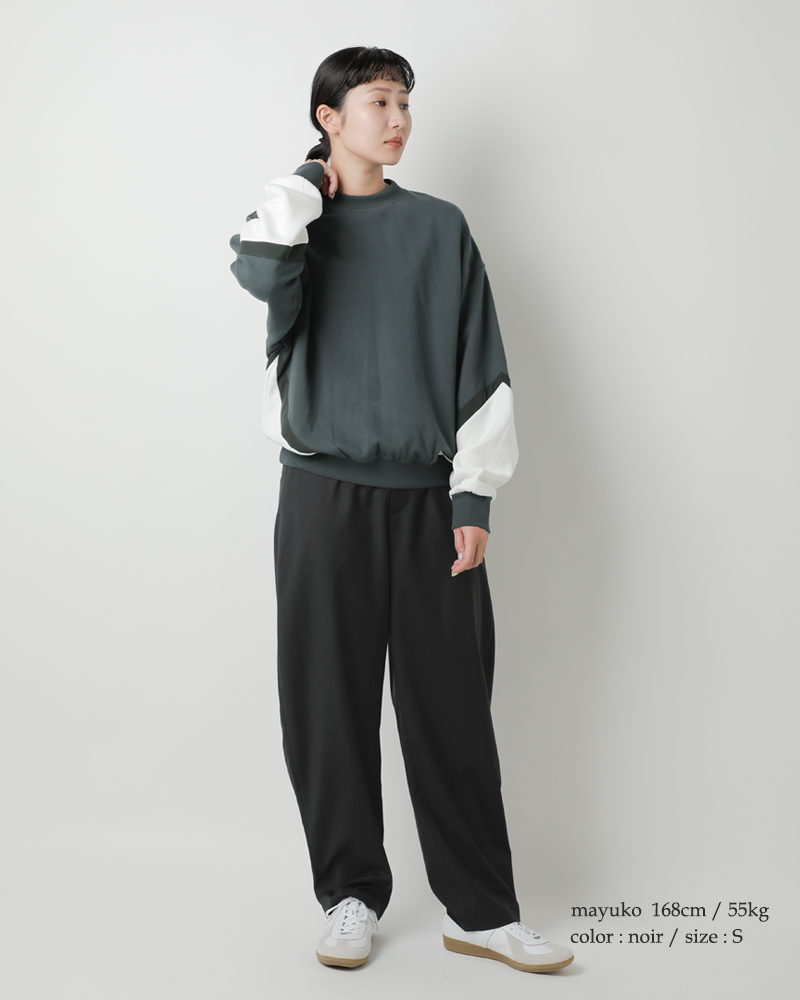 ARAMINTA JAMESコットン 起毛フリース スプライス スウェットシャツ “SPLICE SWEATSHIRT” splice-sw
