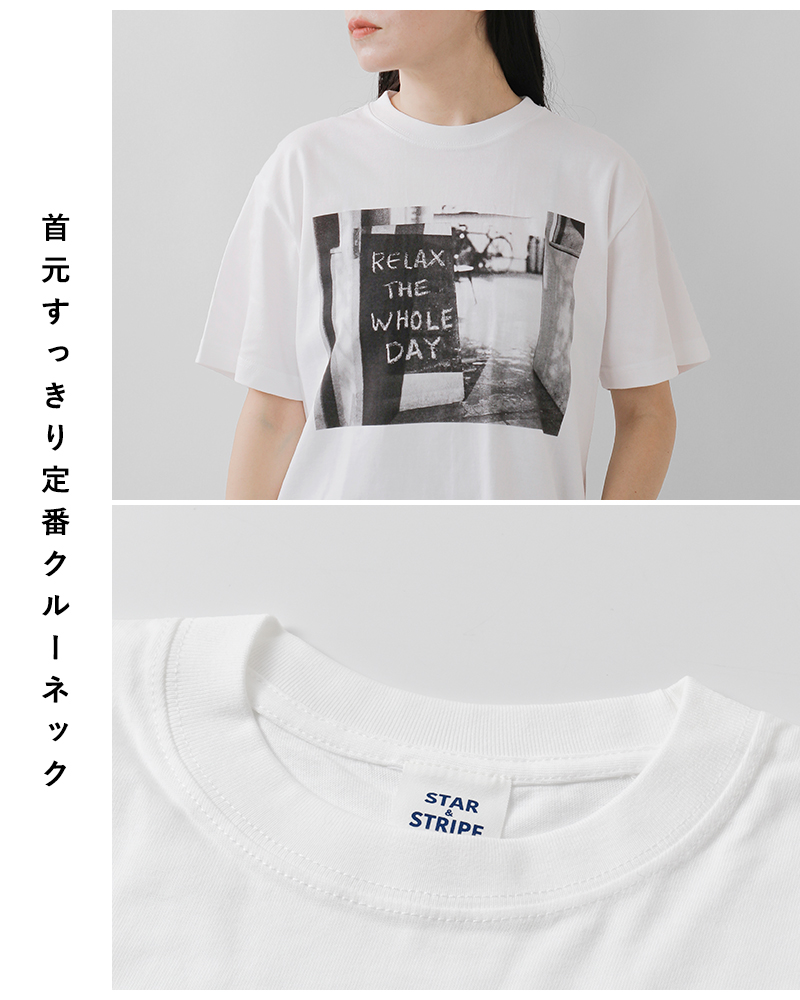 STAR&STRIPE(スターアンドストライプ)コットンプリントTシャツssdh2501-c