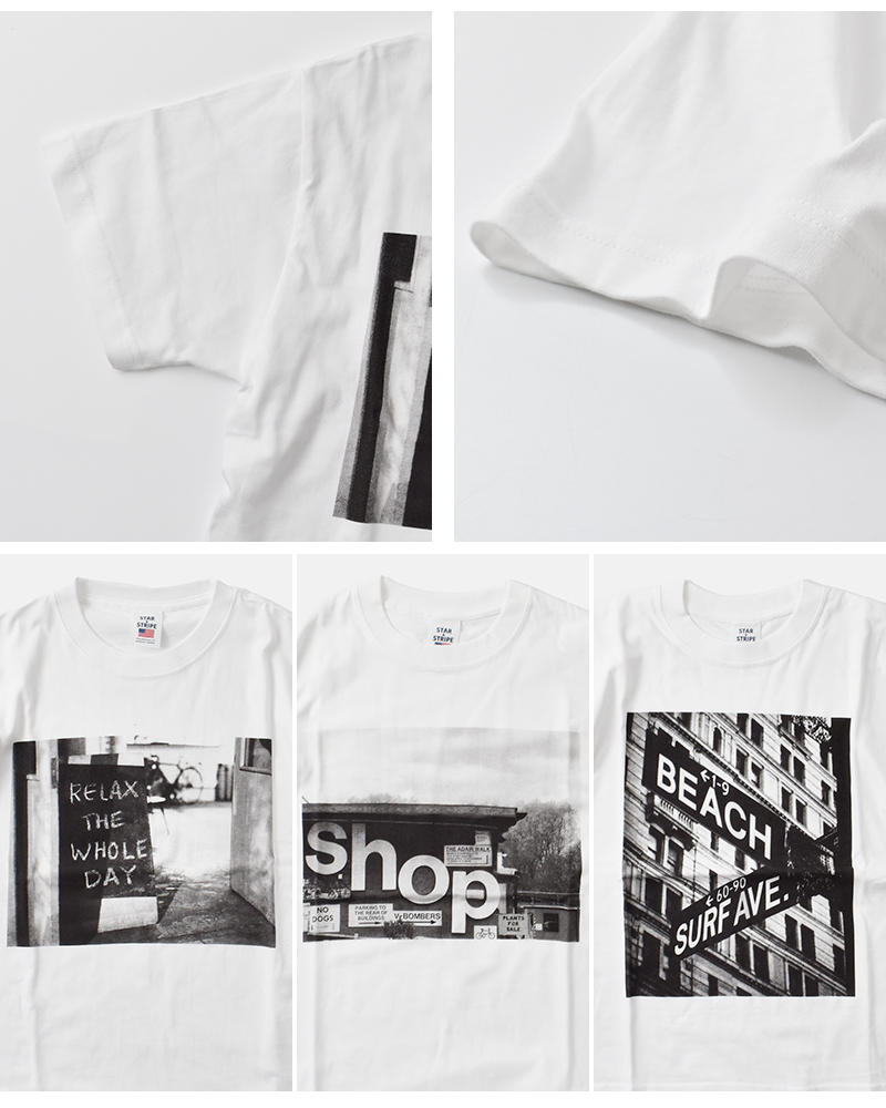 STAR&STRIPE(スターアンドストライプ)コットンプリントTシャツssdh2501-c
