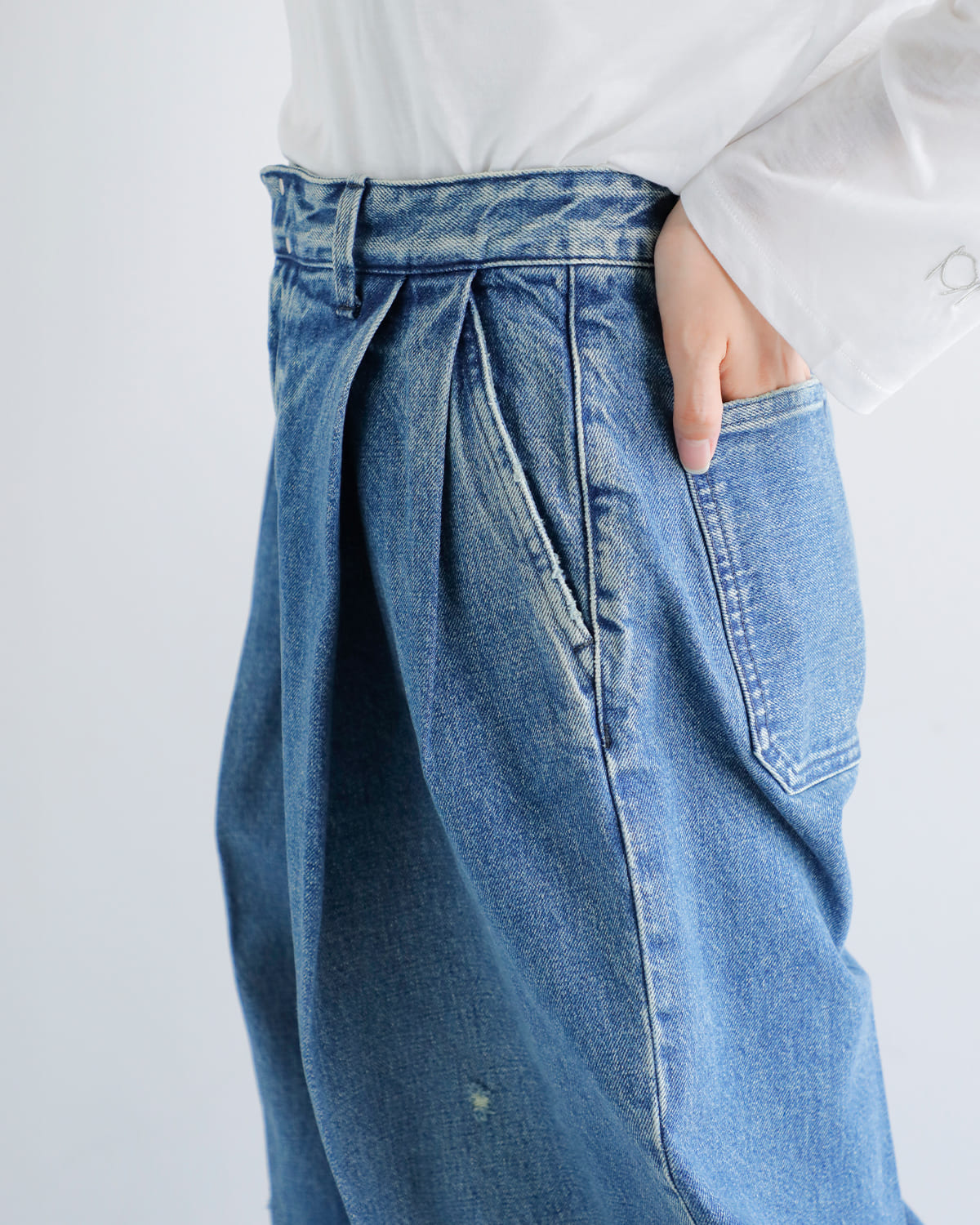 TANAKA(タナカ)デニムハカマトラウザーパンツ “HAKAMA JEAN TROUSERS” st-108-25