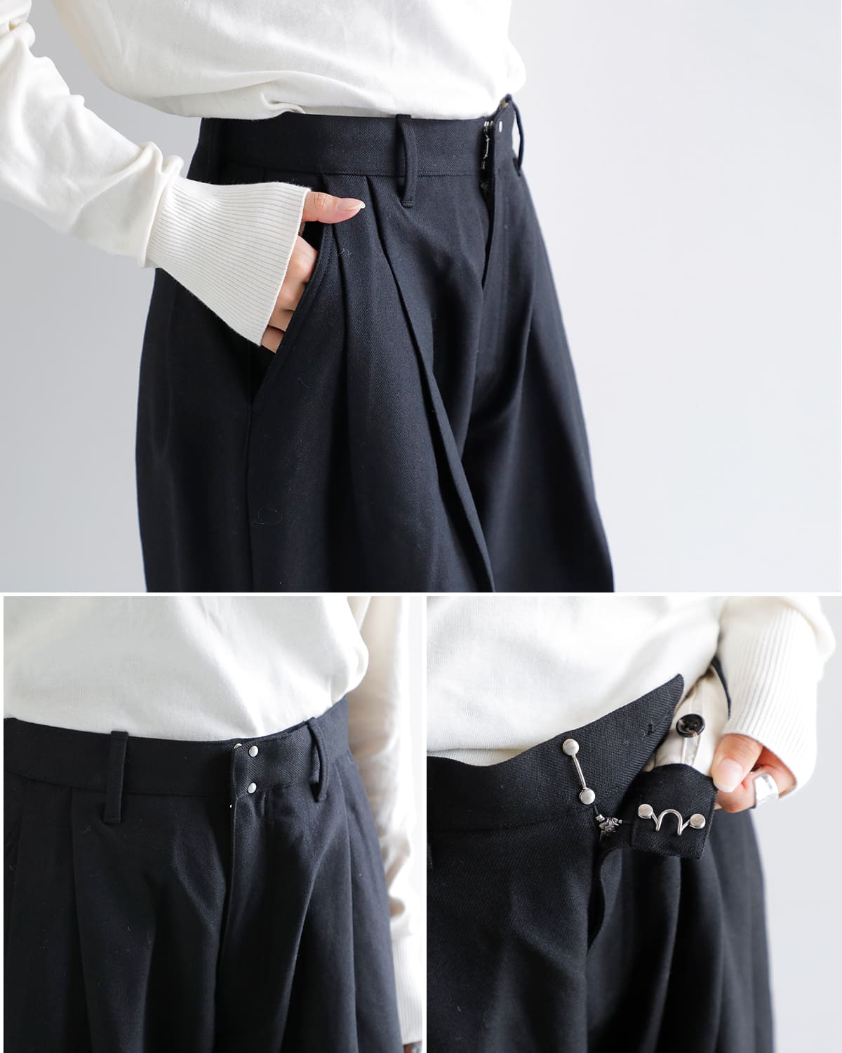 TANAKA(タナカ)ウールツイルハカマトラウザーパンツ “HAKAMA TROUSERS” st-108tr