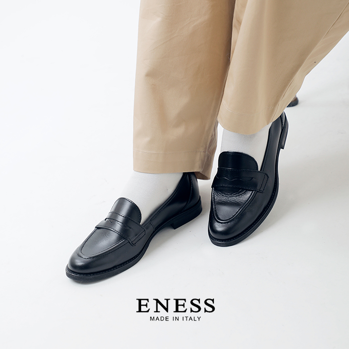 eness エネス カウレザー コイン ローファー st-1201-yo 2025aw新作