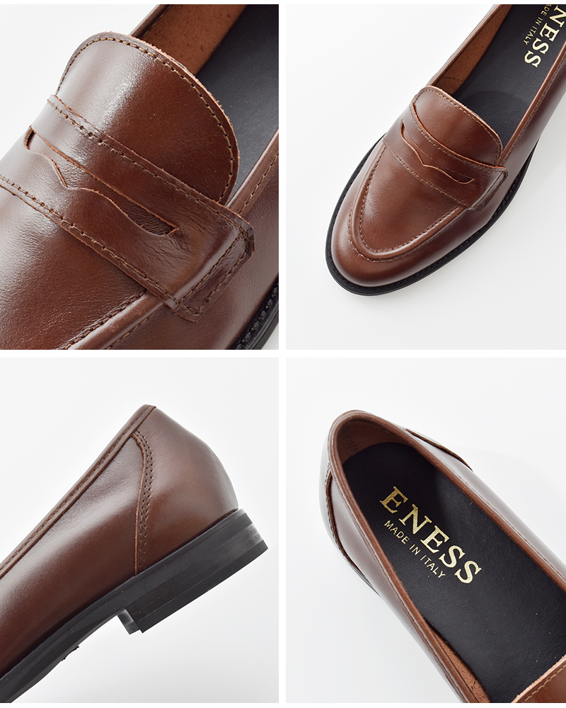 eness(エネス)カウレザーコインローファーst-1201