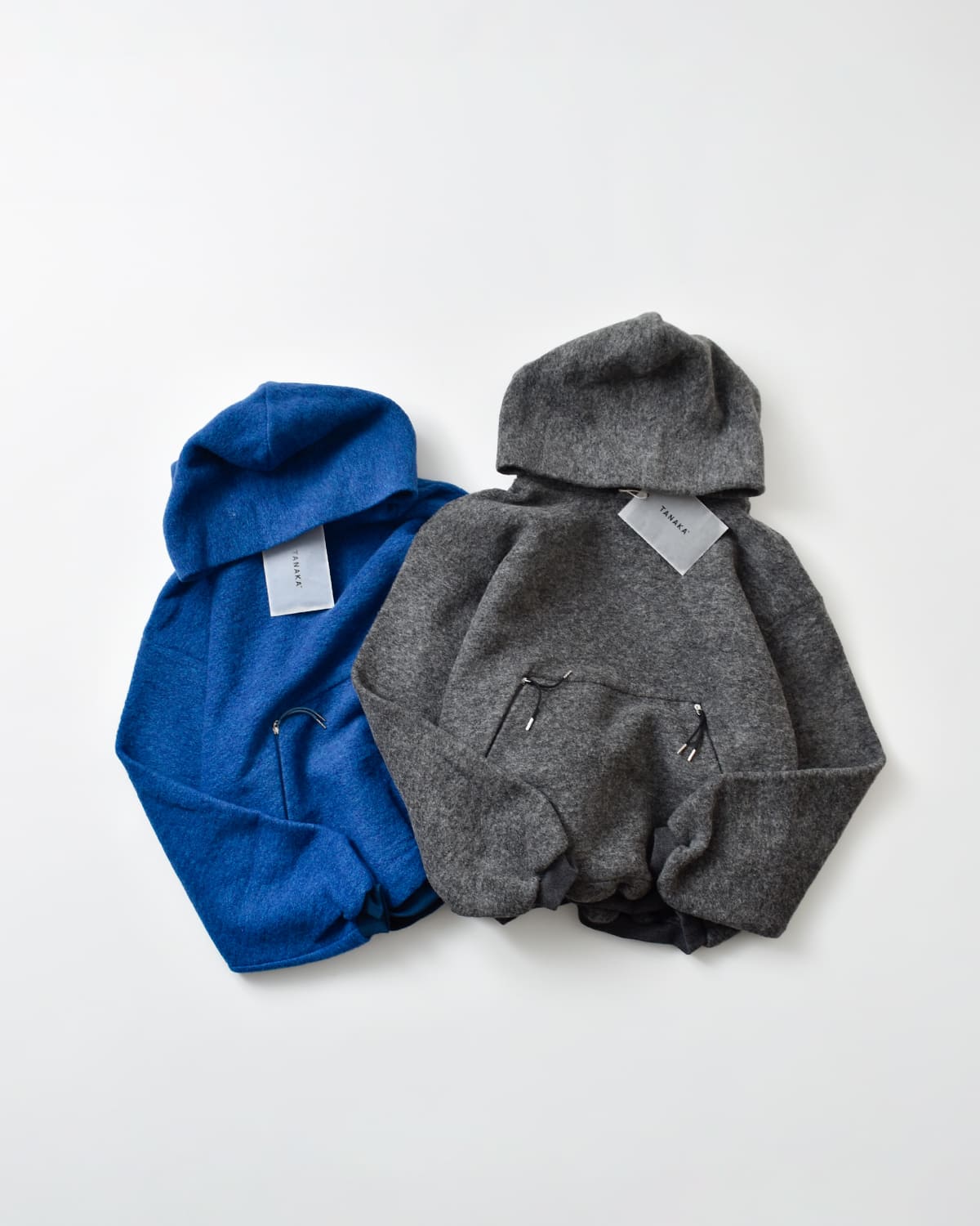 TANAKA(タナカ)シェットランドウールジャージーフードスウェットシャツ “THE SWEAT HOODIE” st-185ng