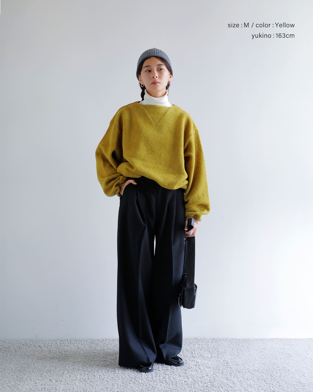 TANAKA(タナカ)シェットランドウールジャージースウェットシャツ “THE SWEATSHIRT” st-186ng