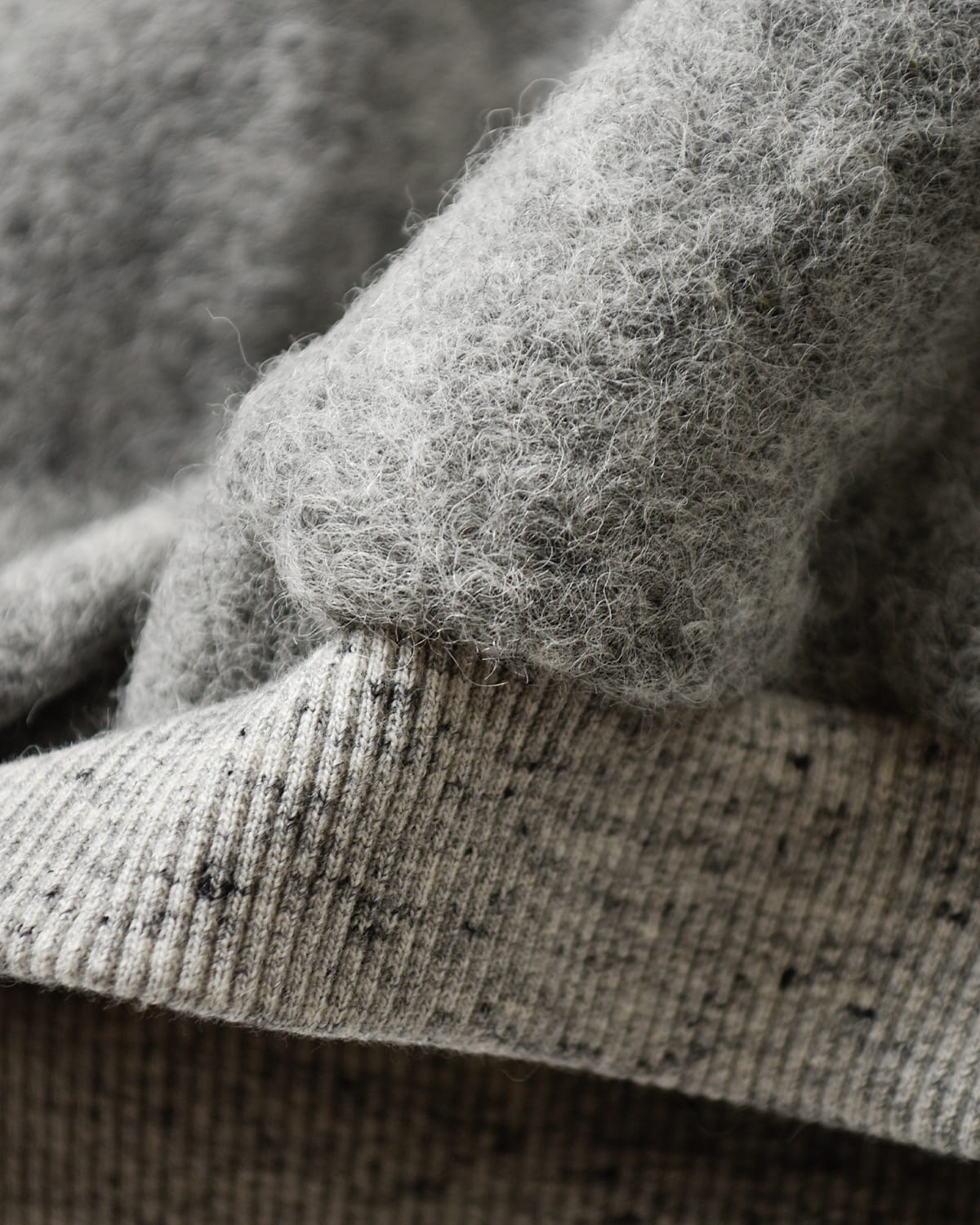 TANAKA(タナカ)シェットランドウールジャージースウェットシャツ “THE SWEATSHIRT” st-186ng