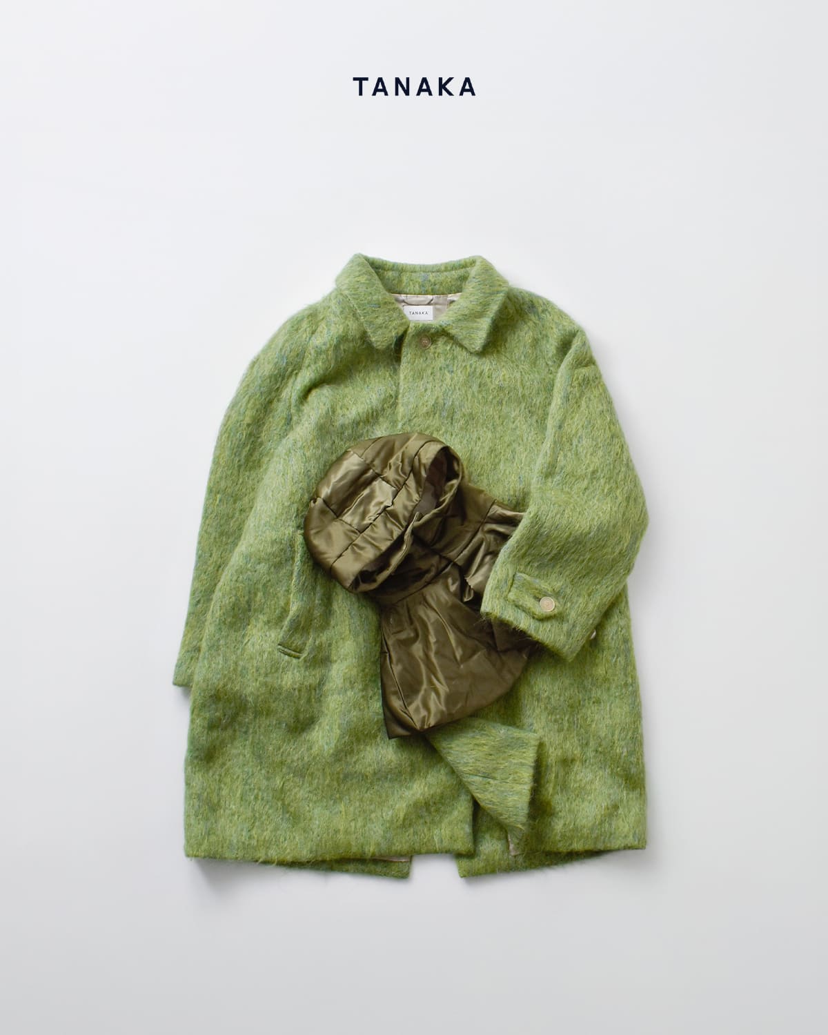 TANAKA(タナカ)イタリアンシャギー リラックスフィット フード コート “HOODED COAT”st-228