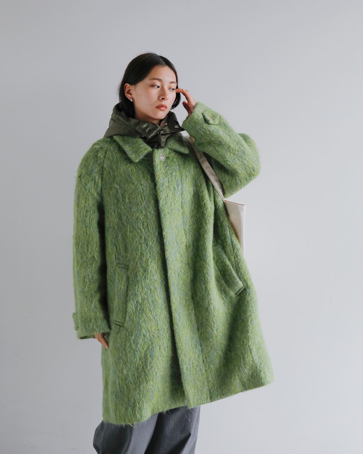 TANAKA(タナカ)イタリアンシャギーリラックスフィットフードコート “HOODED COAT” st-228