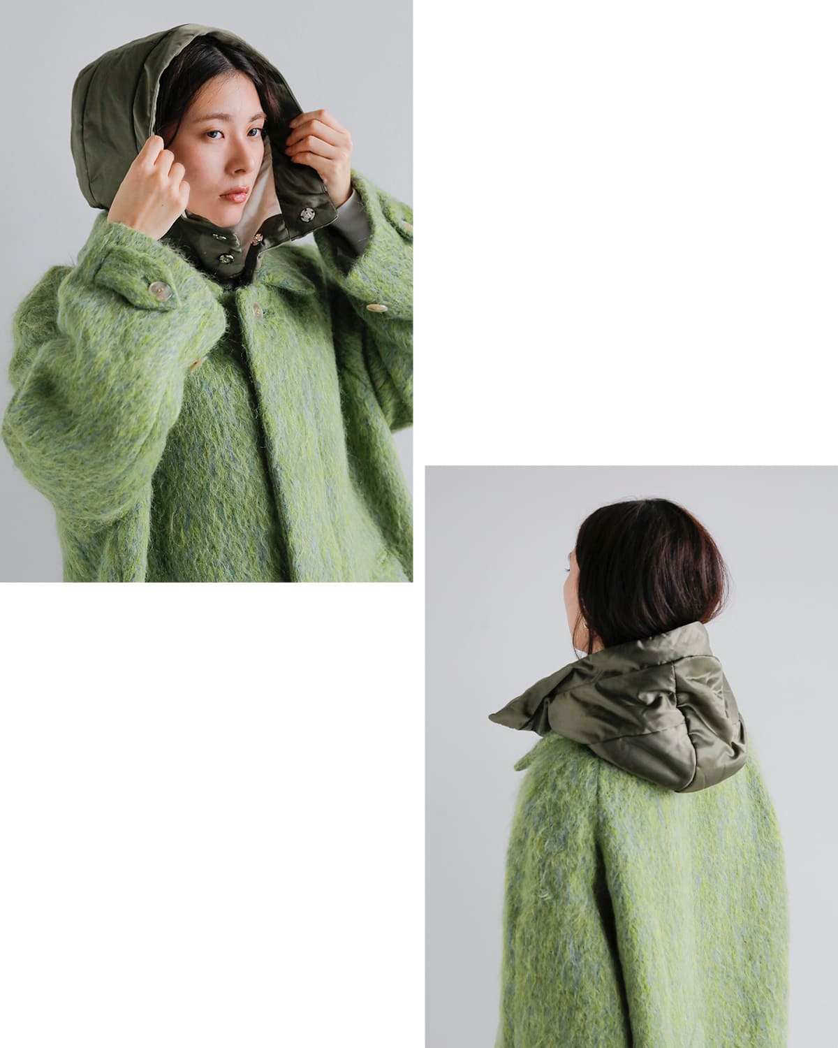 TANAKA(タナカ)イタリアンシャギーリラックスフィットフードコート “HOODED COAT” st-228