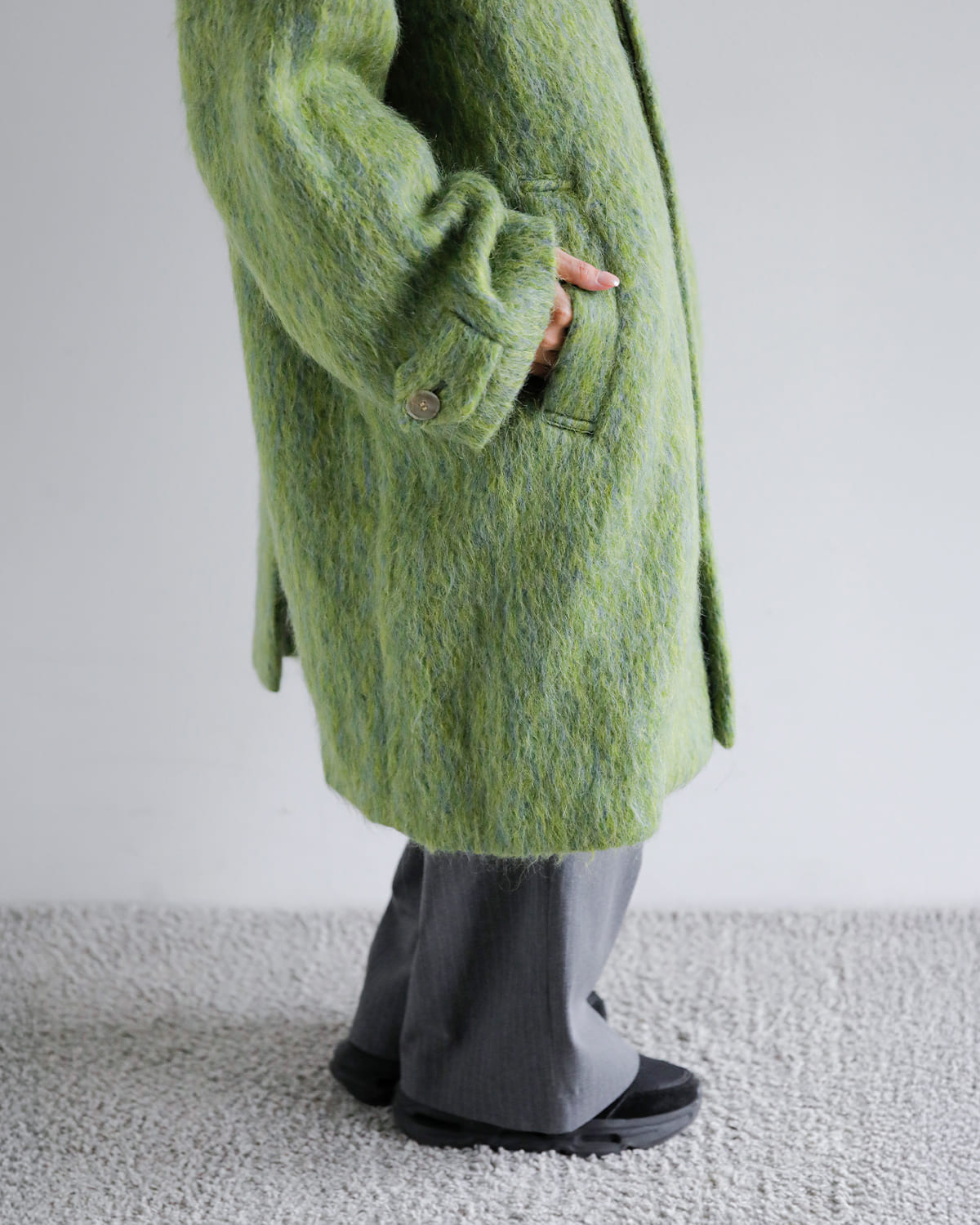 TANAKA(タナカ)イタリアンシャギーリラックスフィットフードコート “HOODED COAT” st-228