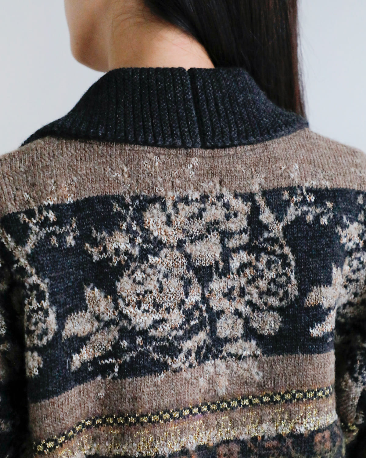 TANAKA(タナカ)ジャガードジップアップニットカーディガン “JACQUARD CARDIGAN” st-230