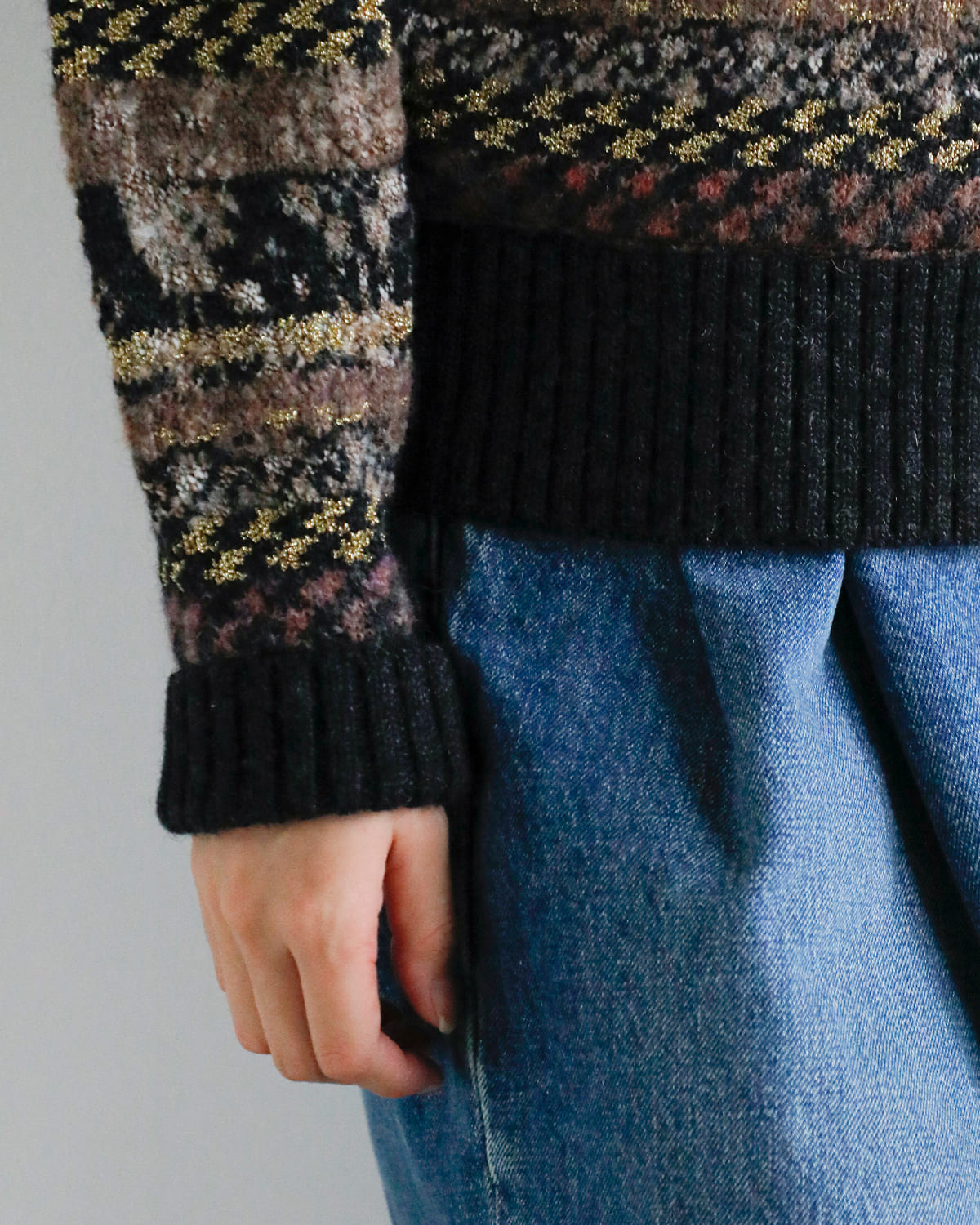 TANAKA(タナカ)ジャガードジップアップニットカーディガン “JACQUARD CARDIGAN” st-230