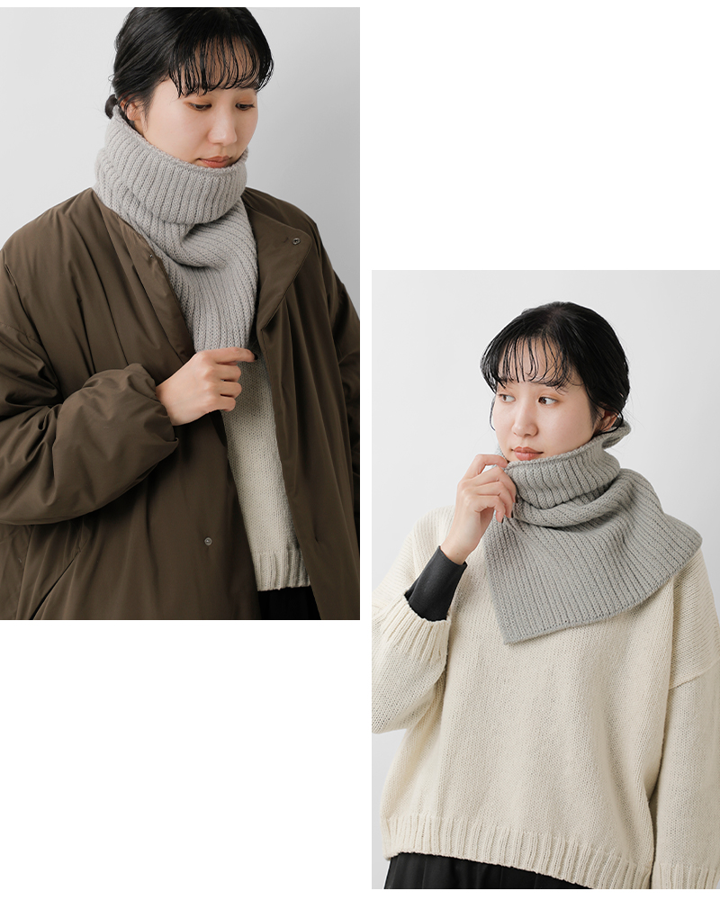 Stuart Austin(スチュアート オースティン)アルパカリブネックウォーマーst202505a