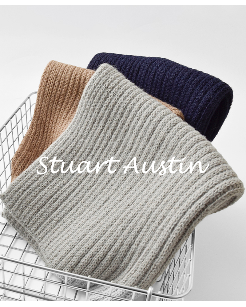 Stuart Austin(スチュアート オースティン)アルパカリブネックウォーマーst202505a