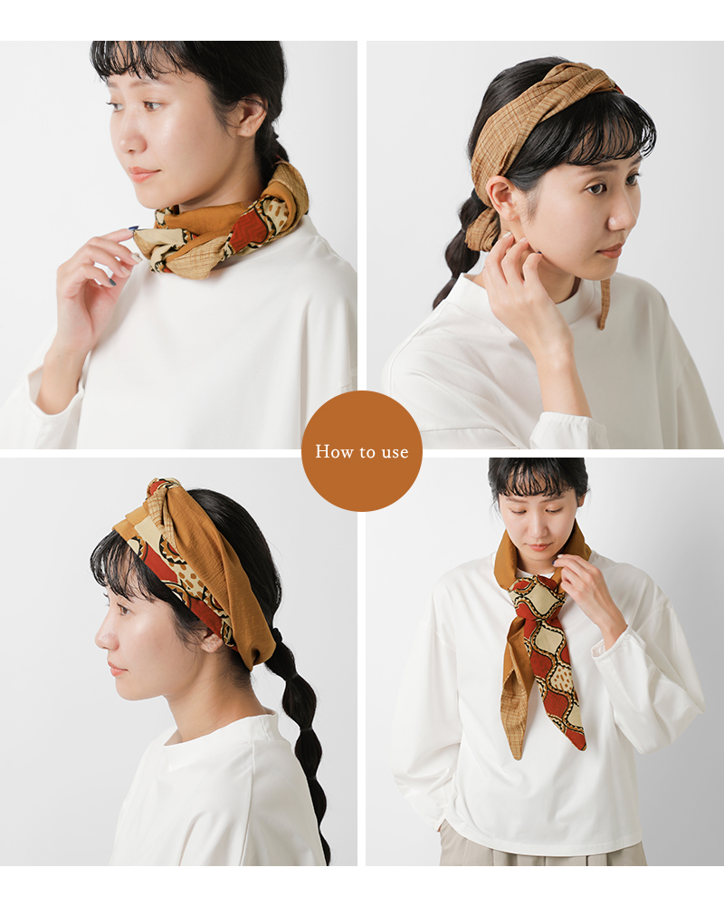 chisaki(チサキ)リバーシブルスカーフ“Sumi”sumi