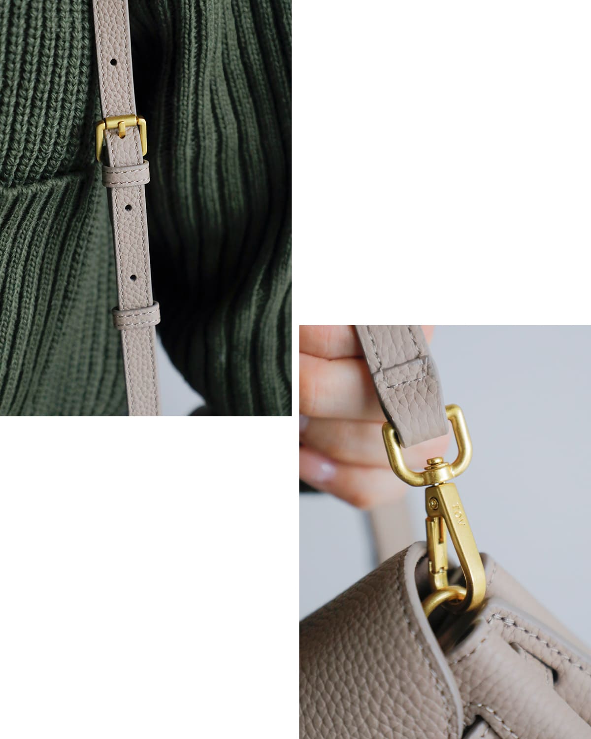 TOV(トーヴ)カウレザーシボクロスリボン2wayショルダーハンドバッグ “MIMI M” t25w02b573