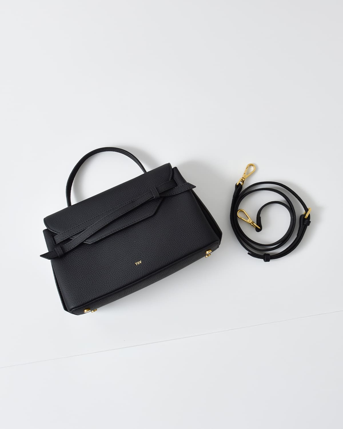 TOV(トーヴ)カウレザーシボクロスリボン2wayショルダーハンドバッグ “MIMI M” t25w02b573