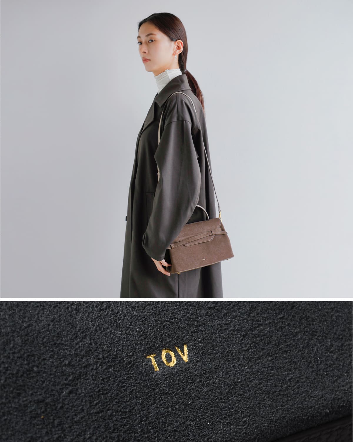 TOV(トーヴ)ウルトラスエードレザークロスリボン2wayショルダーハンドバッグ “MIMI M SUEDE” t25w02b578