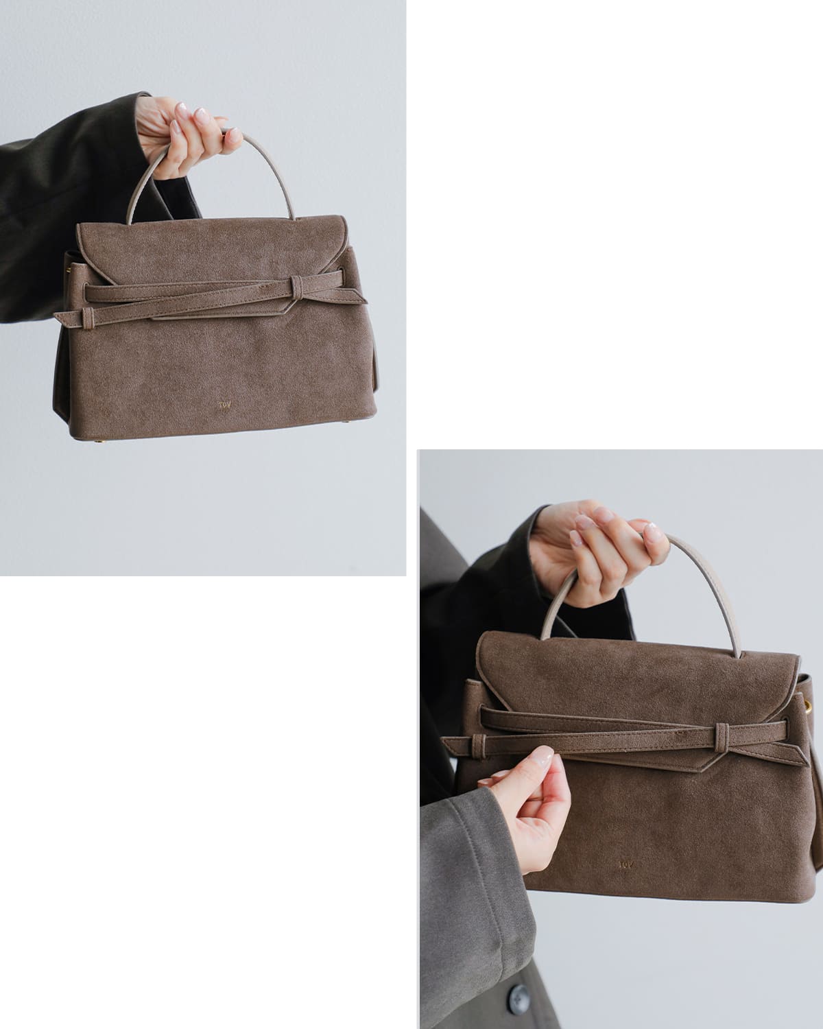 TOV(トーヴ)ウルトラスエードレザークロスリボン2wayショルダーハンドバッグ “MIMI M SUEDE” t25w02b578