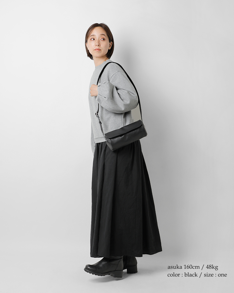 mononogu(モノノグ)レザーチューブミニフラップショルダーバッグtb2-lk