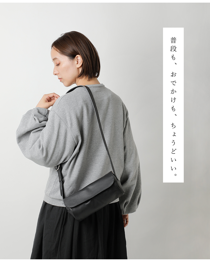 mononogu(モノノグ)レザーチューブミニフラップショルダーバッグtb2-lk