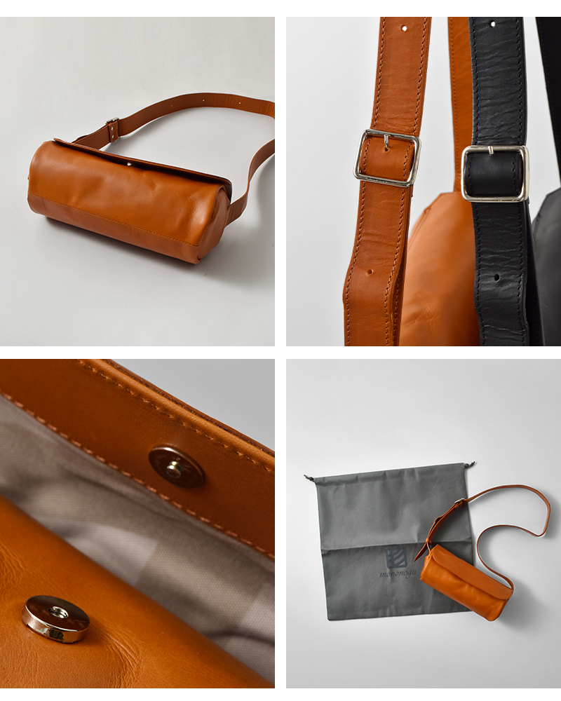 mononogu(モノノグ)レザーチューブミニフラップショルダーバッグtb2-lk