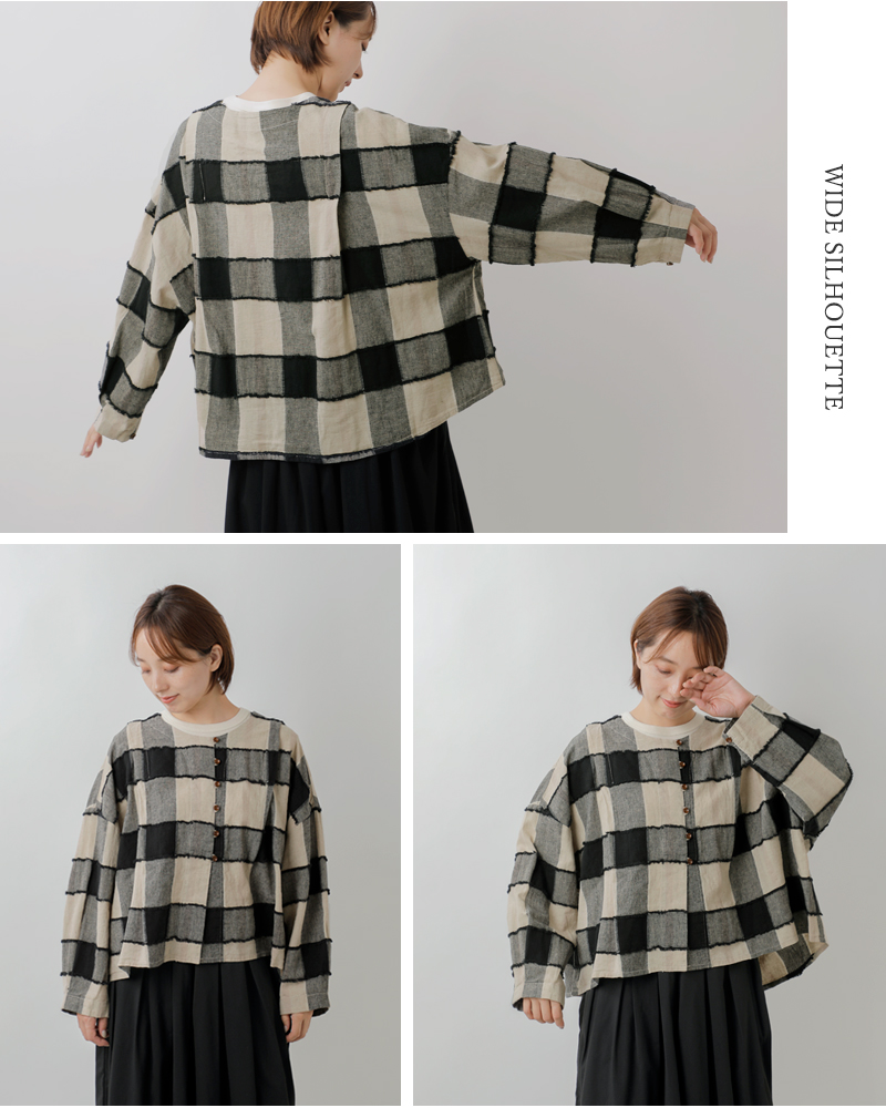 クーポン対象】tumugu ツムグ リネン コットン ブロックチェック